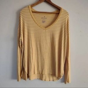 3/$20 american eagle • soft and sexy yellow stripe long sleeve tee
